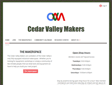 Tablet Screenshot of cedarvalleymakers.org